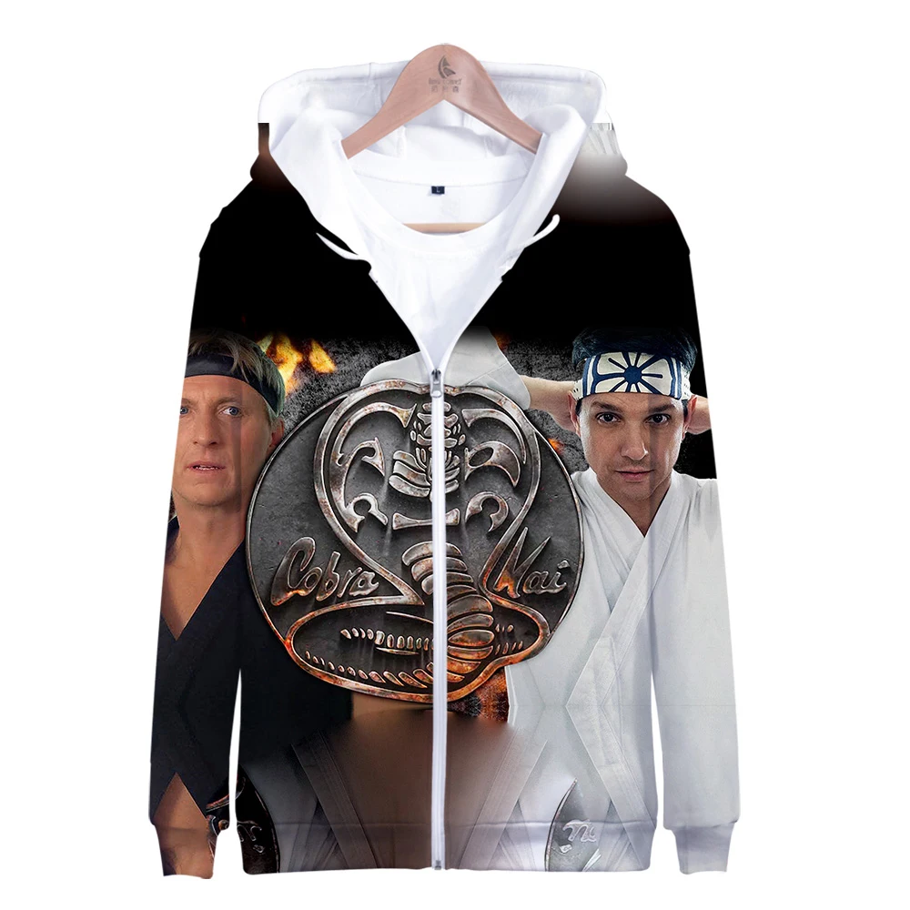 

Cobra Kai Zip Snake Print 3D Hoodies Mens 2019 Autumn Hoody Men Coat Casual Male Jacket Vogue Hoodies Sweatshirt Wholesale