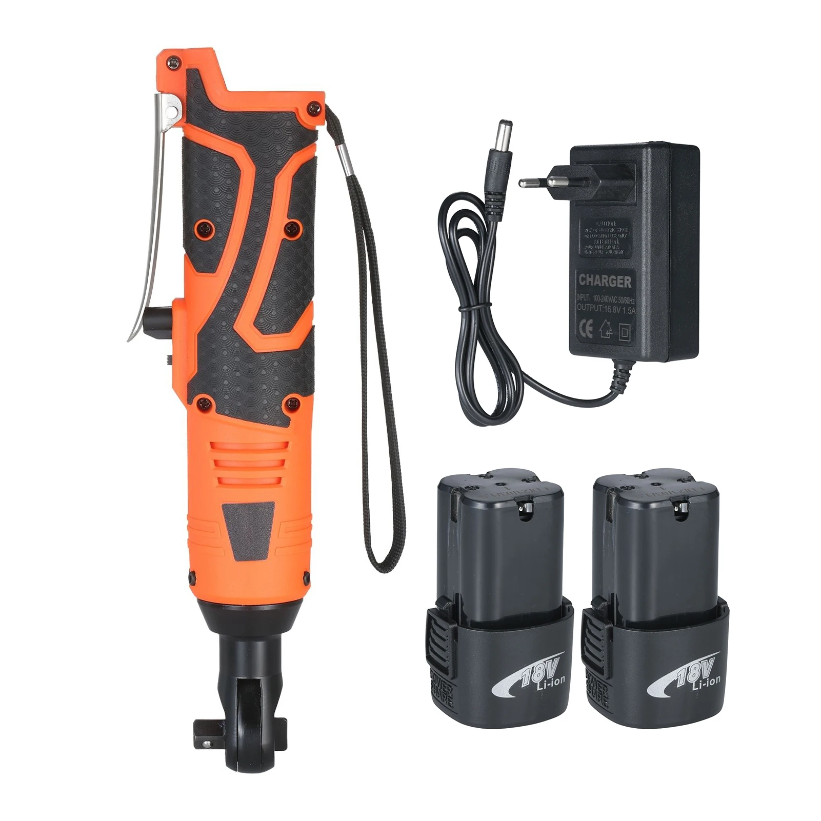 Cordless Electric Ratchet Wrench 18V Power Tool Ratcheting Socket with 2 Pack 6000mAh Rechargeable Battery | Инструменты