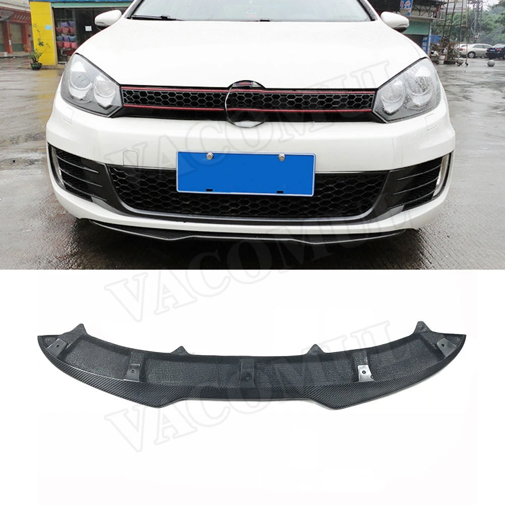 Передний спойлер лопата из углеродного волокна/ФАП для Volkswagen VW Golf 6 VI MK6 GTI 2010 2013 H1