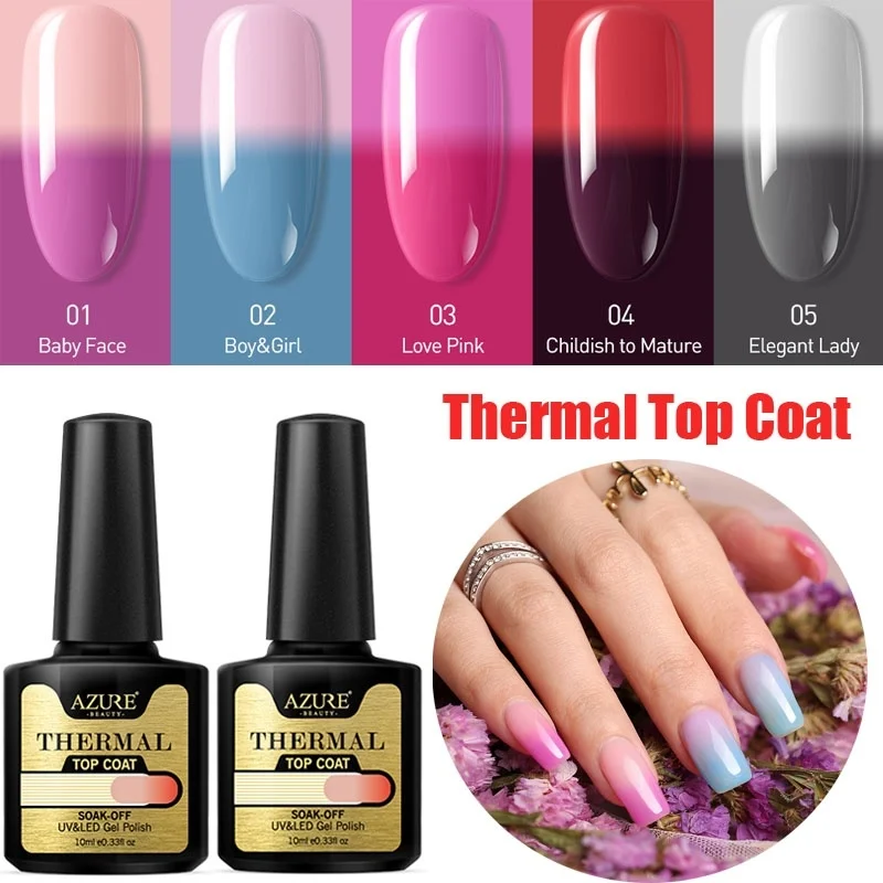 Modelones Термостойкое верхнее покрытие изменение температуры цвет Гель лак