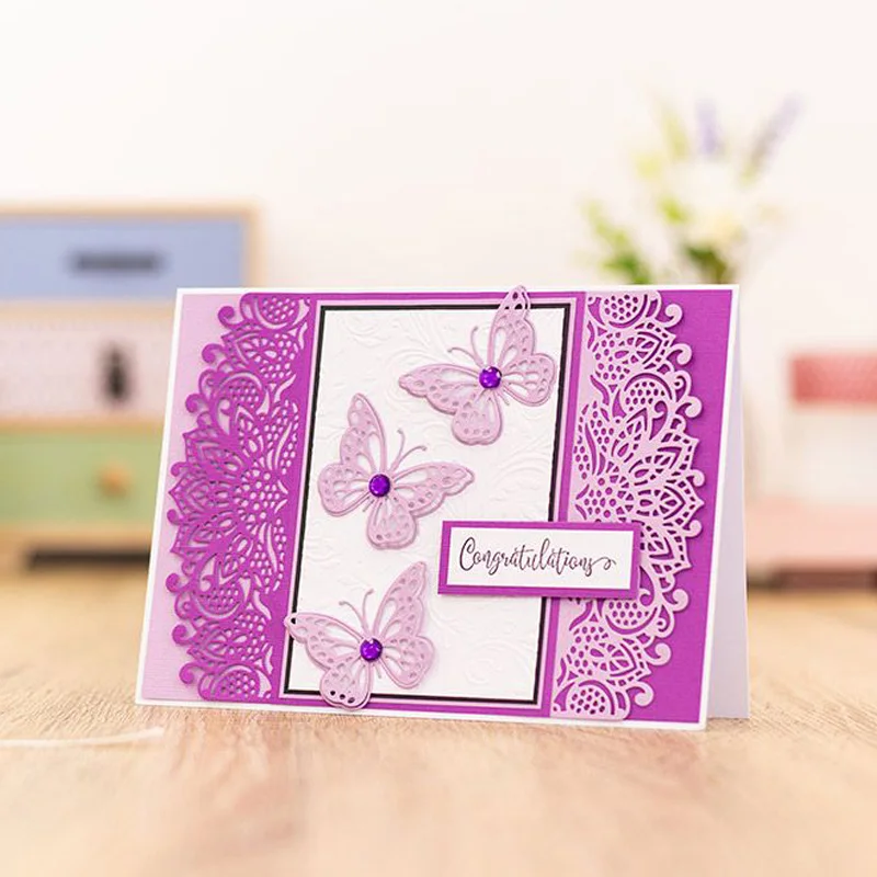 Рождественские металлические штампы для праздничной листвы Yuletide Frames режущие DIY