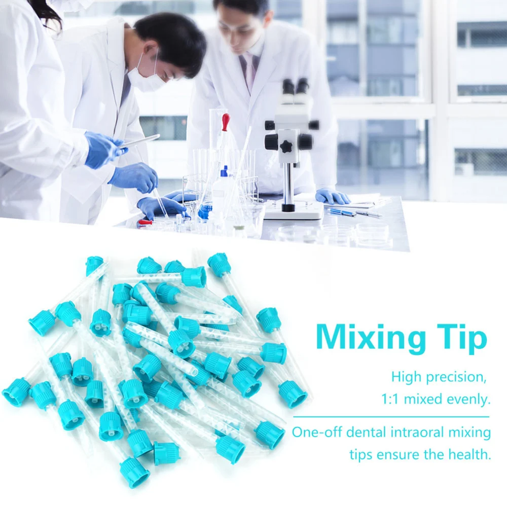 

50pcs Silicone Rubber 1:1 Mixing Tube Tubes High Precision Disposable 6.5mm Dental Impression Corrective Supplies