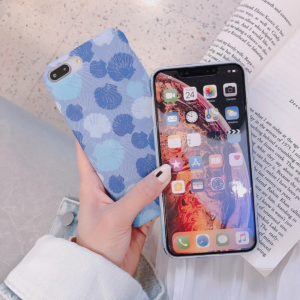 Чехол LOVECOM с синей акварелью для iPhone XR XS Max Матовый Жесткий чехол из поликарбоната