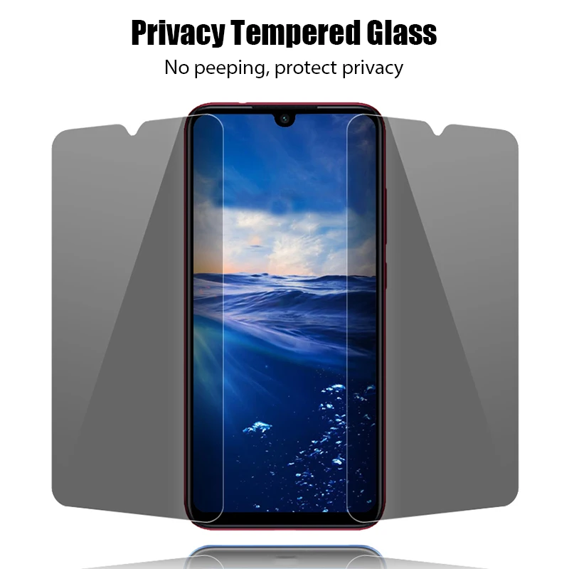 

Защитная пленка для экрана Redmi Note 8 7 6 5 Pro 8T 5A, противошпионское закаленное стекло для Xiaomi Redmi Note 10 9 Pro Max 10S 9T 9S