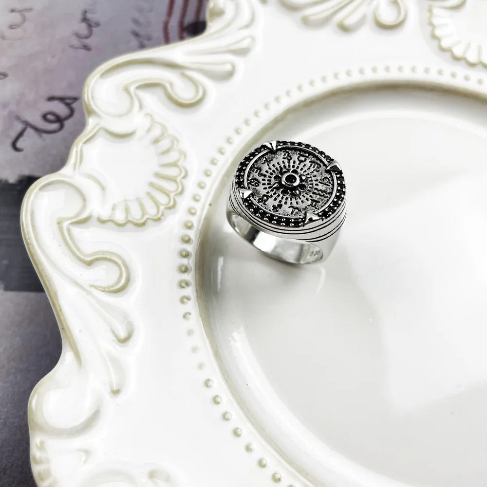 Мужское и женское кольцо с созвездиями серебристое золотистое ювелирное изделие