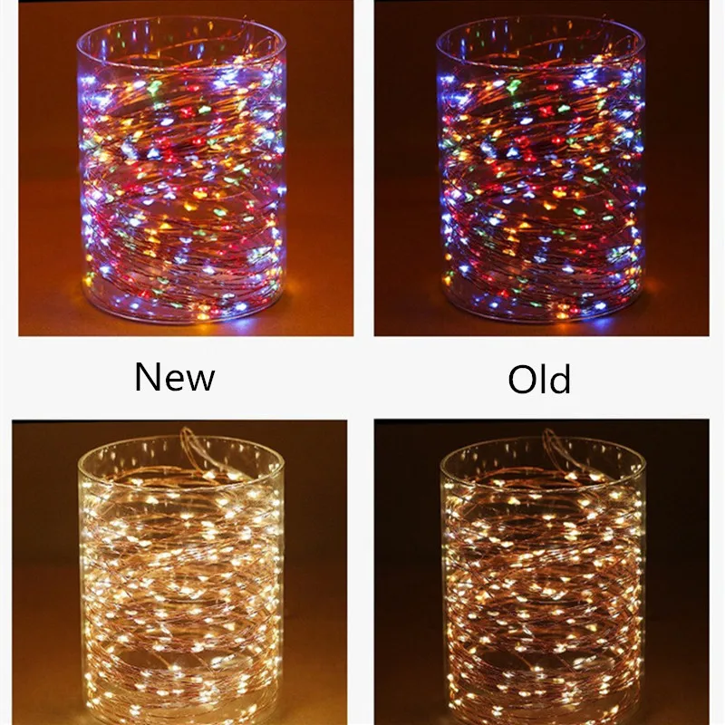 Гирлянда садовая уличная на солнечной батарее водонепроницаемая лампа фея