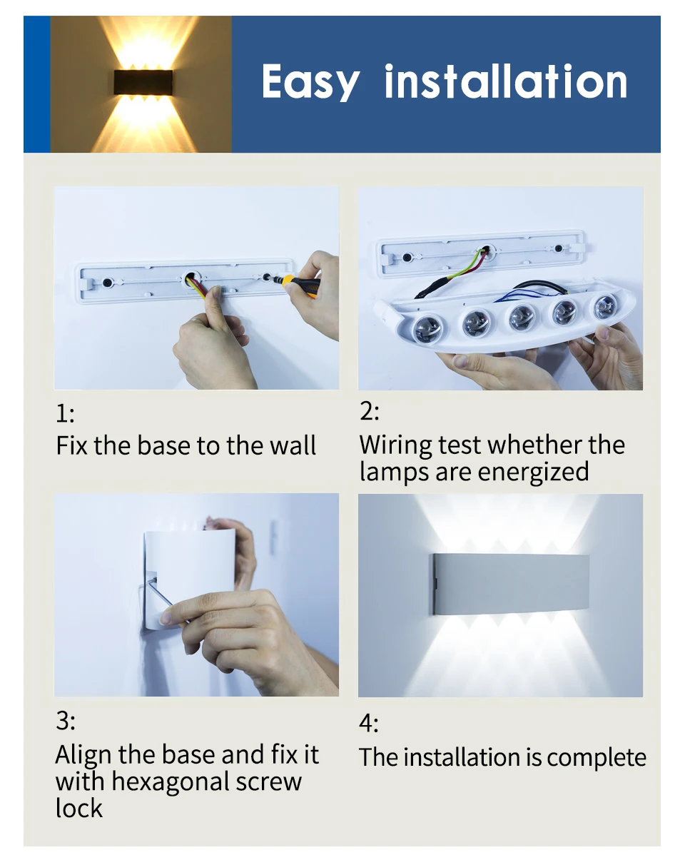 

Led Wall Lamp RGB Remote Dimming Wall Light Outdoor IP65 Waterproof Up Down Lighting For Home Stair Bedroom Bedside Bathroom