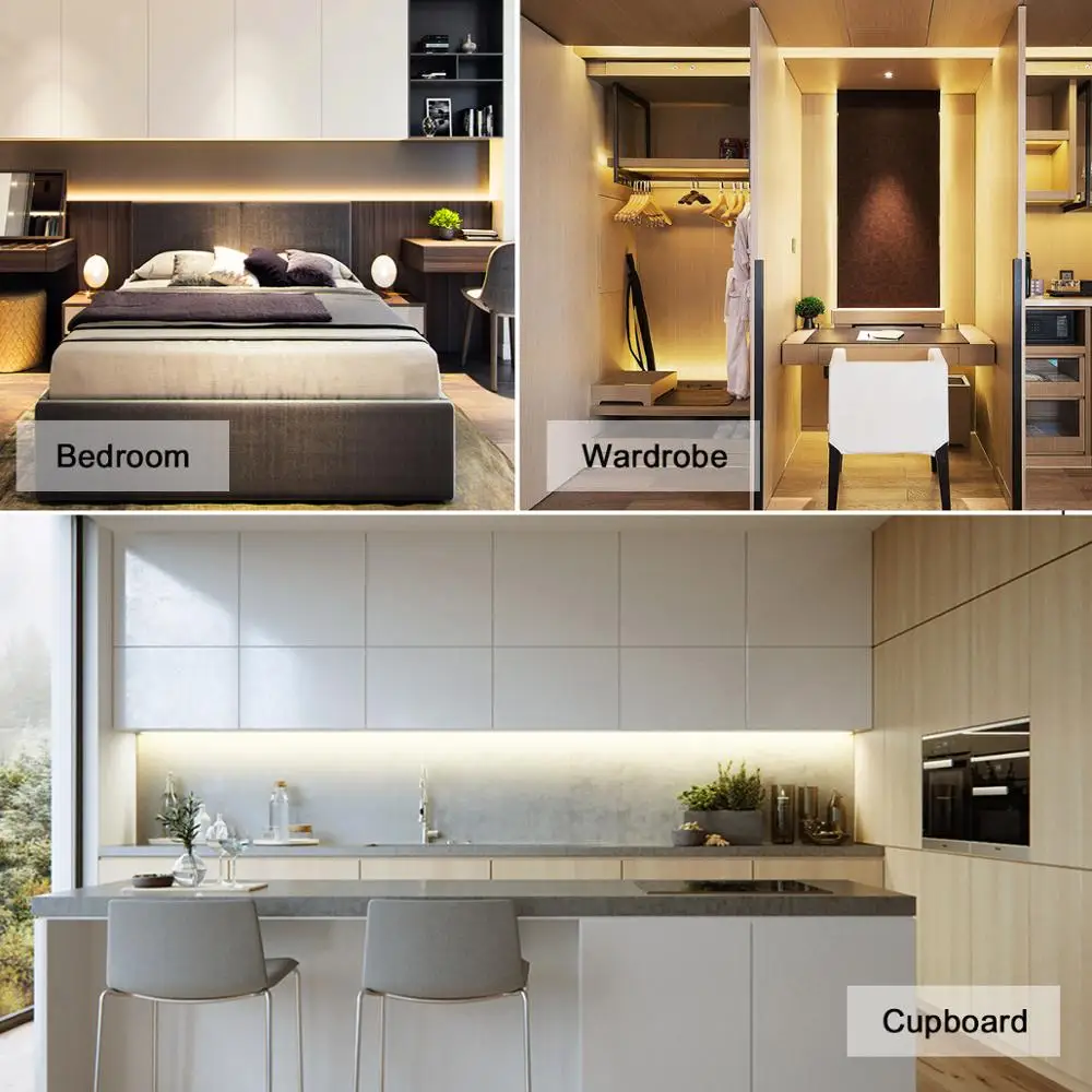 Кухня Спальня ночной Светильник Декор Смарт ручной Сенсор Светодиодные ленты