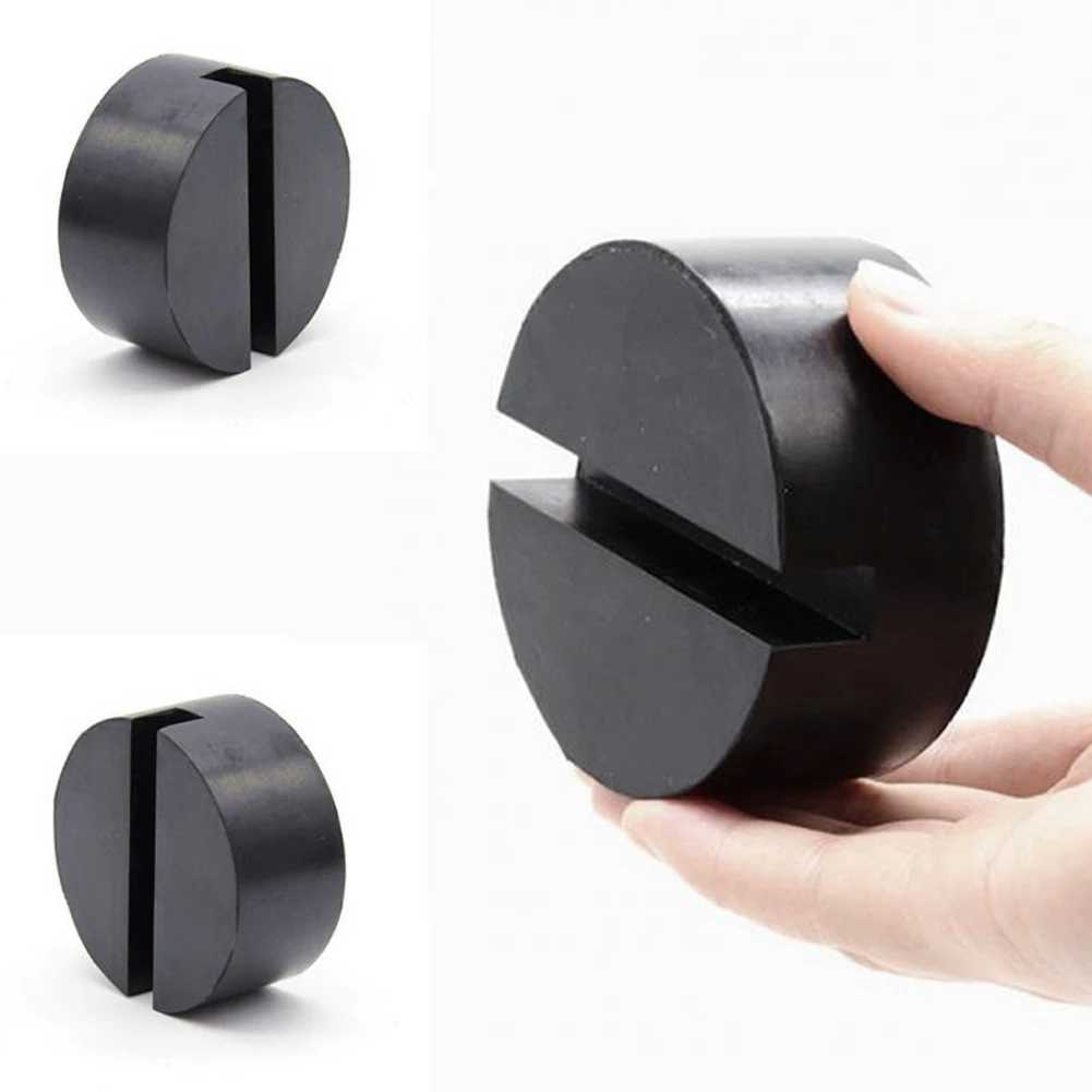 2× Slotted Rail Floor Jack Disk Rubber Pad Adapter for Pinch Weld Side JACKPAD |