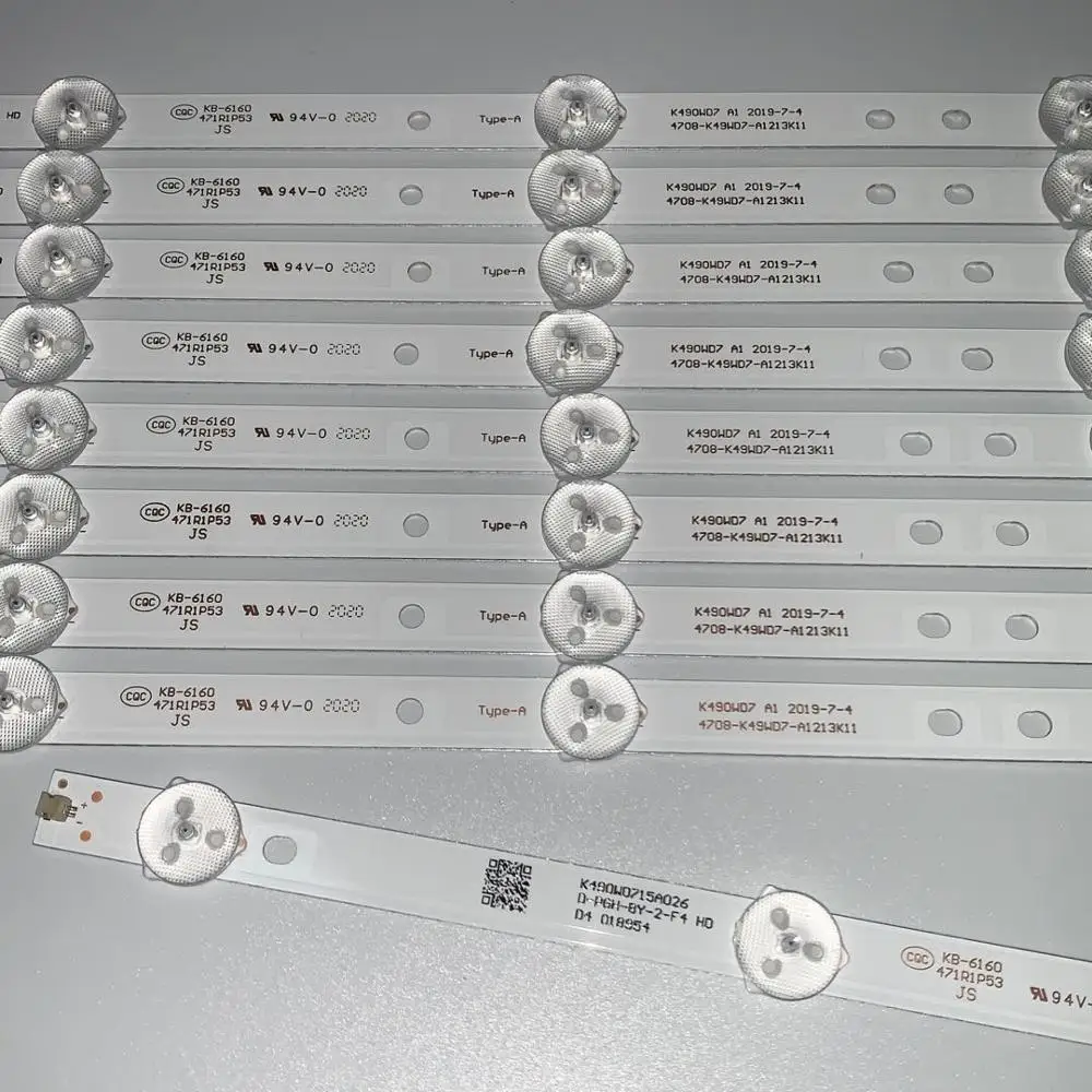 1 комплект = 9 шт. светодиодных лент для телевизора Philips 49 дюймов 49PUF6050/T3 подсветка K490WD7 A1 4708-K490WD-A2213K01 K490WD715A026 D-PGH-BY-2-F4 HD