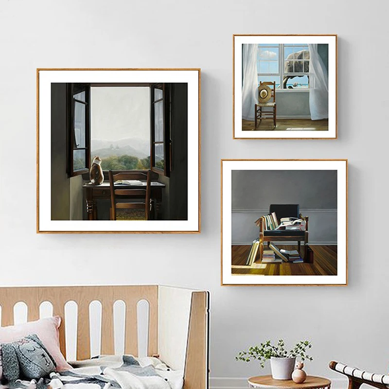 Скандинавский пейзаж гостиная фон украшение на стену Картина абстрактные