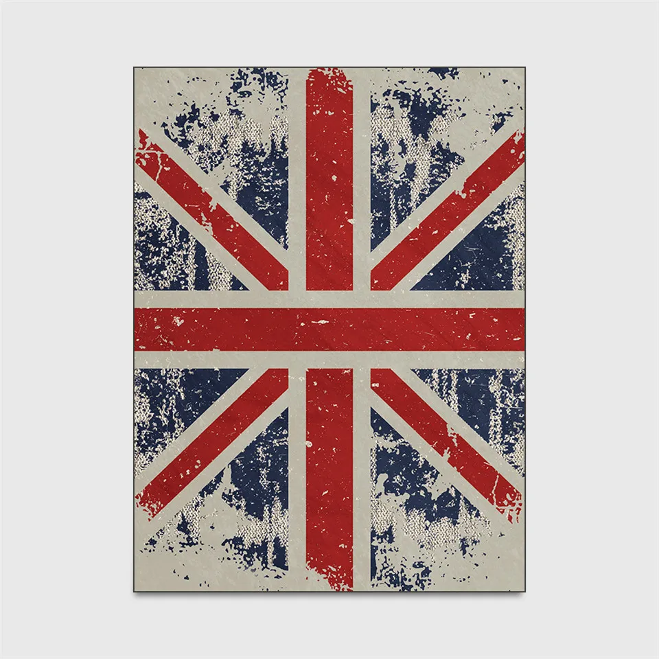 

Modern Retro Red Blue British Flag Carpet Living Room Classic England Decor Fashion Carpet Kids Room Bedside Mat Kitchen Rug