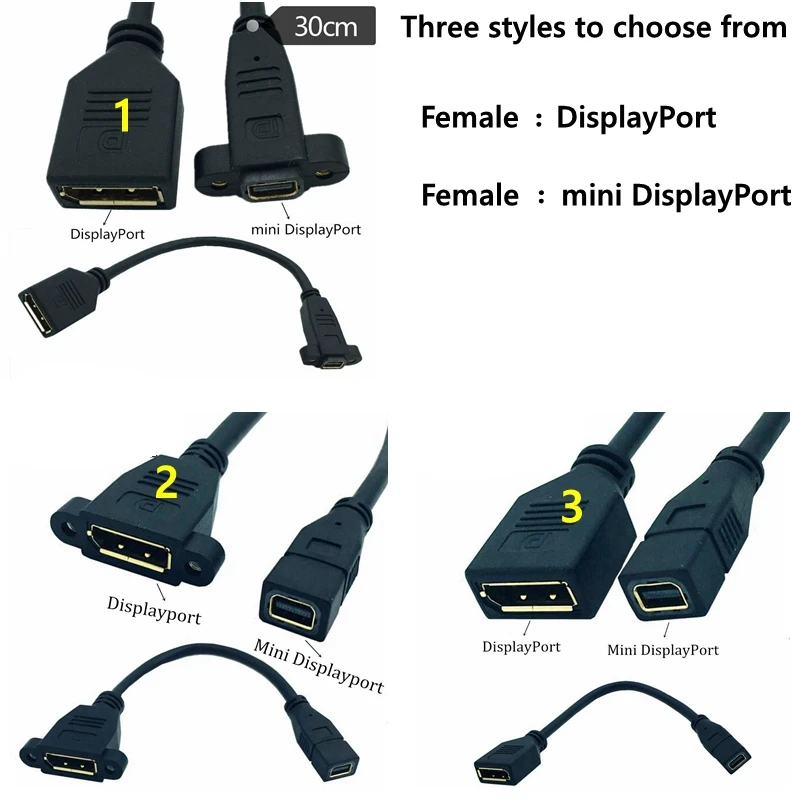 Кабель удлинитель Mini Display Port гнездо кабель Thunderbolt 2K 4K @ 60 Гц 30 см|Кабели VGA| |