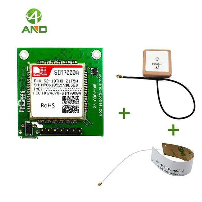 Мобильные IoT модули SIM7000A комплект, американская Мексика at& T коммутационная плата, B2/B4/B12/B13 NB IOT тестирование доска 1 шт - Цвет: WIth FPC GPS antenna