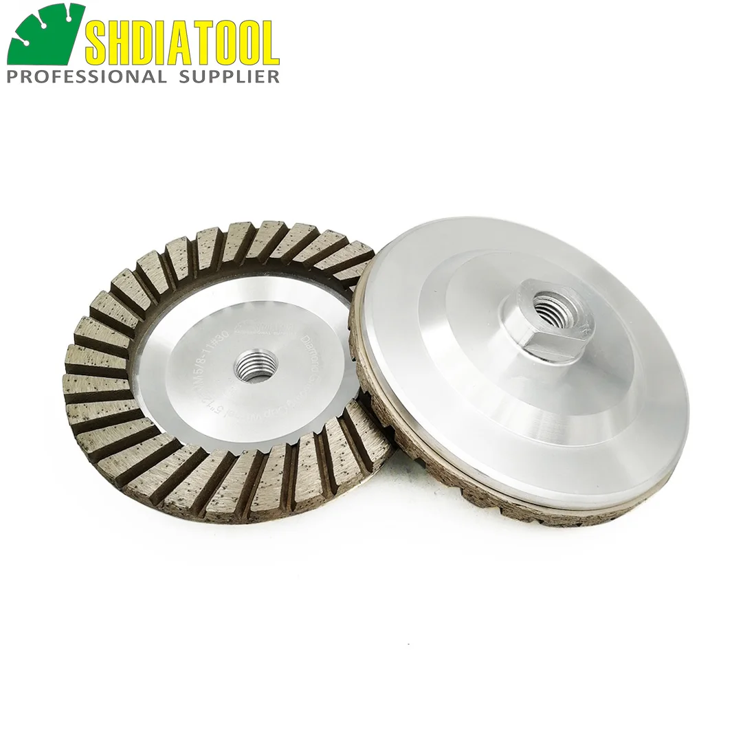

SHDIATOOL 2PK 5inch #30 Aluminum Based Diamond Grinding Cup Wheel 5/8-11 thread Diameter 125mm Grinding Wheel For Granite