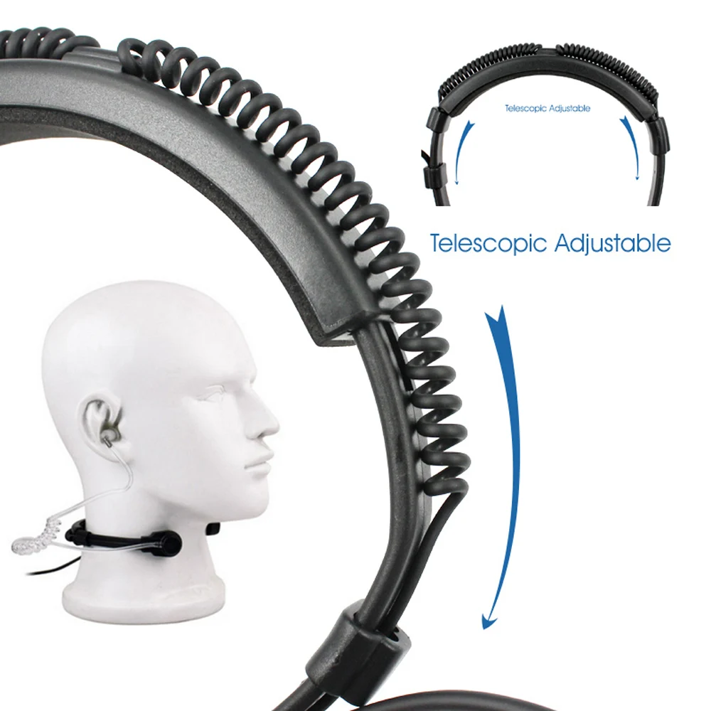 

Walkie Talkie Microphone Heavy Duty U94 PTT Neck Throat Mic Earpiece Radio Nato Tactical Headset for Baofeng Kenwood HYT TYT