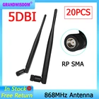 GRANDWISDOM 20 шт. 868 МГц антенна 5dbi sma мама 915 МГц lora антенна pbx iot модуль lorawan сигнальный приемник антенна