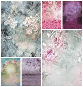 Портрет Laeacco для студийной фотосъемки новорожденных детей с изображением выцветших цветов в зоне рождения малыша фон фотография задник