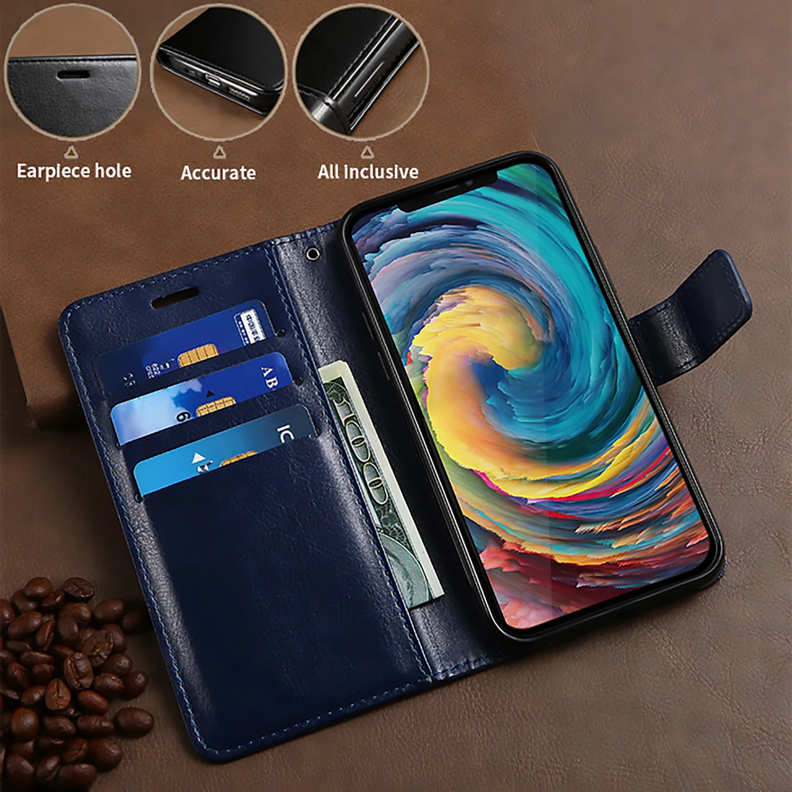 

Flap leather Bracket For Samsung Galaxy Phones Case Cover S10 S10E S10Plus S9Plus S8 S8Plus S7 S7edge S6 S6edge Note10