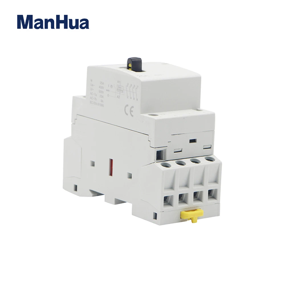 ManHua MCH8-25M 4P 25A 220V/230V 50/60HZ din-рейка бытовой ac модульный контактор с ручным
