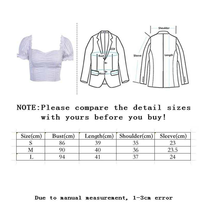 

SLLSKY Solid Square Neck T-shirt Women 2021 Summer New Low-cut Puff Sleeve Slim Short Cotton Vintage Casual White T Shirt Tops