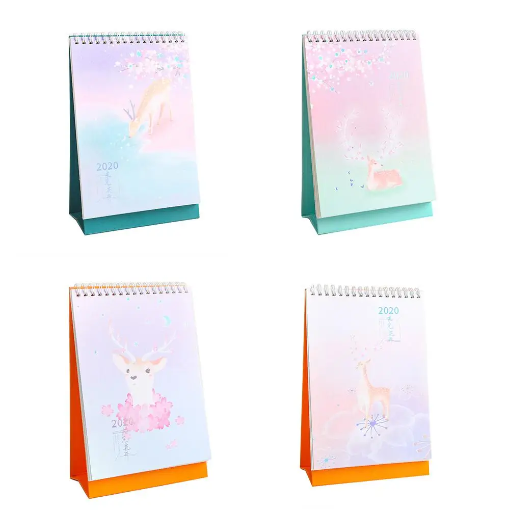 2020 стоячий Настольный календарь работает с июля 2019 до декабря 2020|Рождественские