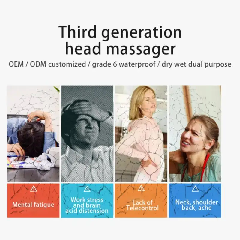 

Youmay 4D Electric Head Massager Wireless Scalp Massage IPX7 Waterproof Promote Hair Growth Body Deep Tissue Kneading Massage