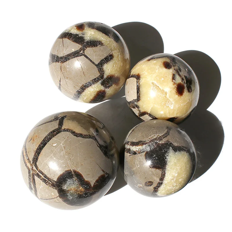 

1 Kg hand carved natural dragon septarium stone crystal ball
