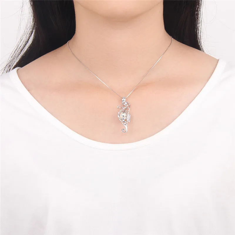 Женский кулон-медальон CLUCI серебро 925 пробы подвеска в форме морской лошади с