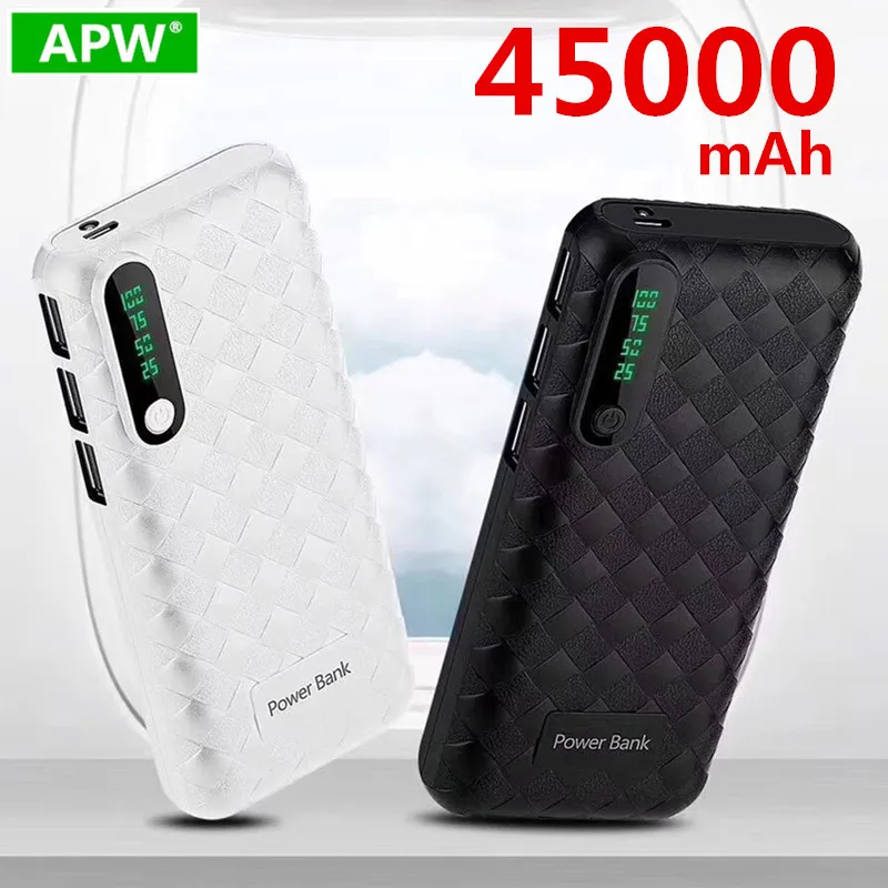 45000mAh внешний аккумулятор ультра тонкий портативный зарядное устройство со
