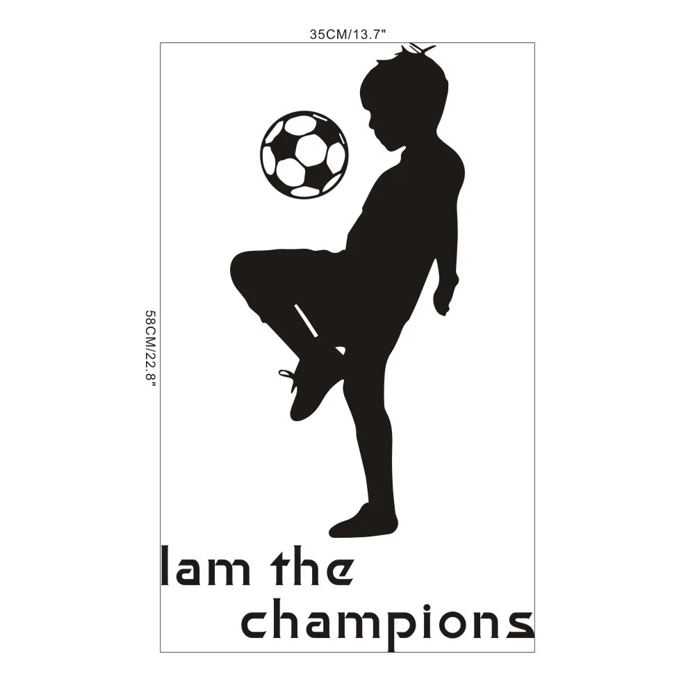 Игра в футбол мальчик Цитата стикер на стену удаление настенный s домашний