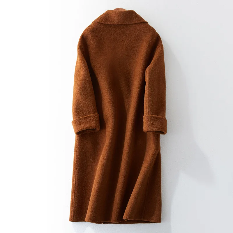 Новинка 2020 модное шерстяное пальто альпака Chunshai двустороннее Свободное
