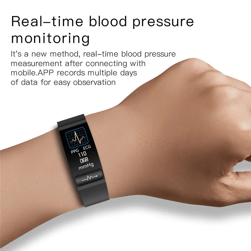 

Fitness bracelet watch Women sports activity monitor Heart Rate Blood Pressure ECG measurement Men smart wear wristband