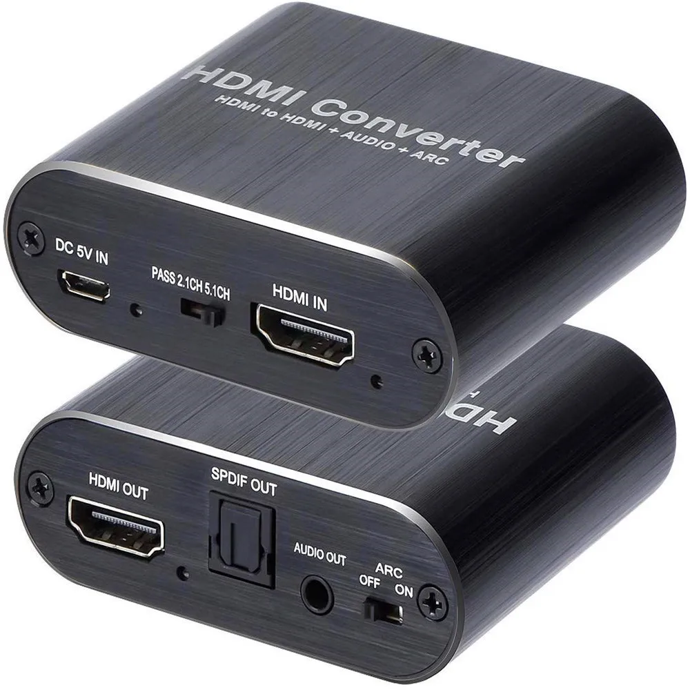 

PERESAL HDMI audio splitter HDMI to HDMI+3.5mm audio converter For PS4/Switch Apple TV BOX connect to speakers amplifier