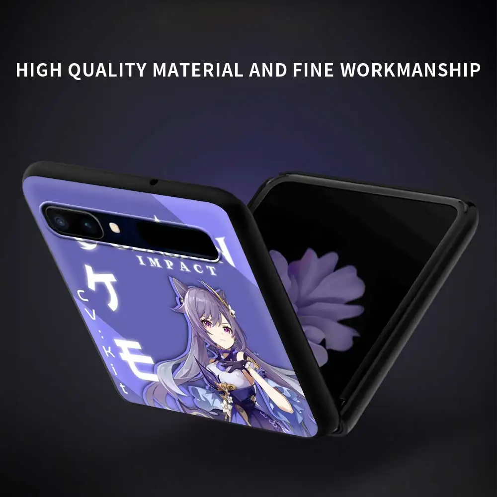 

Phone Case For Samsung Galaxy Z Flip Fold Hard PC Cover For Galaxy ZFlip 5G Mobile Bag Back Shell EC0623_Game Genshin Impact
