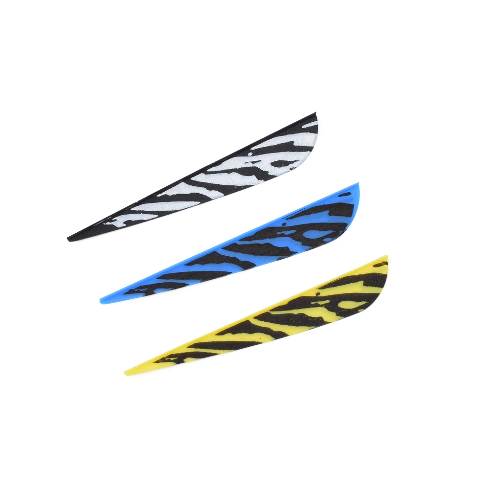 

60pcs 3" Vane Tiger White Blue Yellow for Carbon Fiberglass Wood Arrows Bolts Accessories Archery Bow