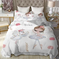 kids bedding set 150x200 220x240 135x200 ballet unicorn rainbow duvet cover bed sheet queen king double single