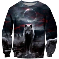 animal wolf cool hoodies boysgirls fashion hip hop casual streetwear hooded sweatshirts harajuku male hoodie tops 3 14t