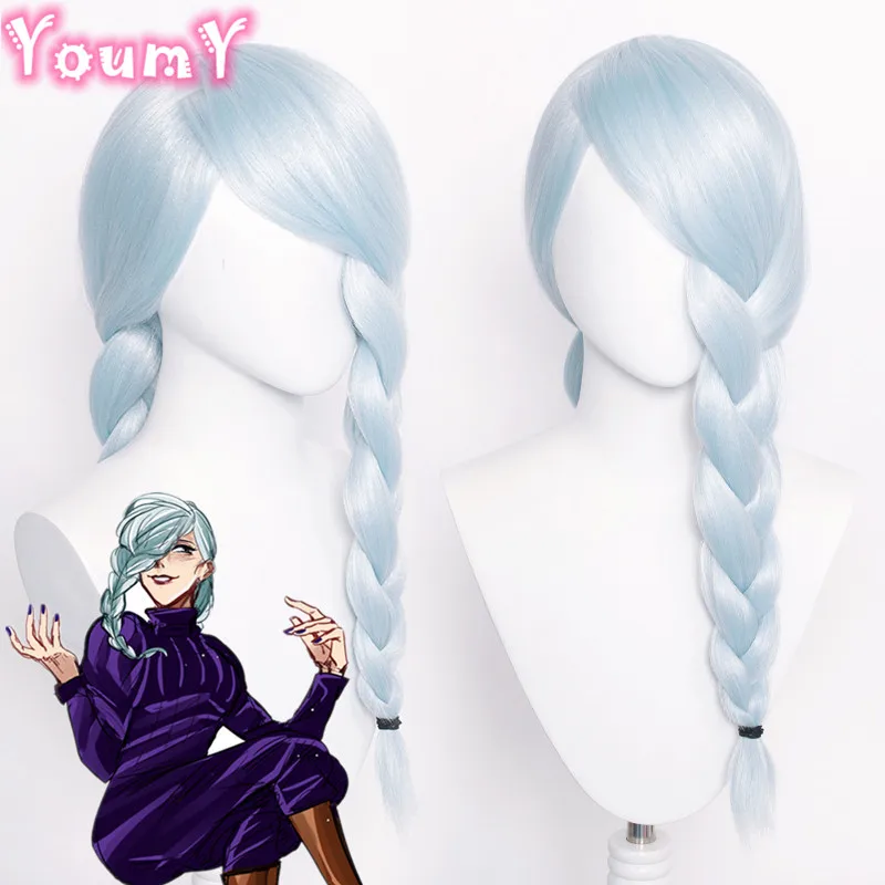 

Mei Mei Wig Jujutsu Kaisen Cosplay Women Long 65cm Hair Ice Blue Wig Cosplay Anime Cosplay Wigs Heat Resistant Synthetic Wig