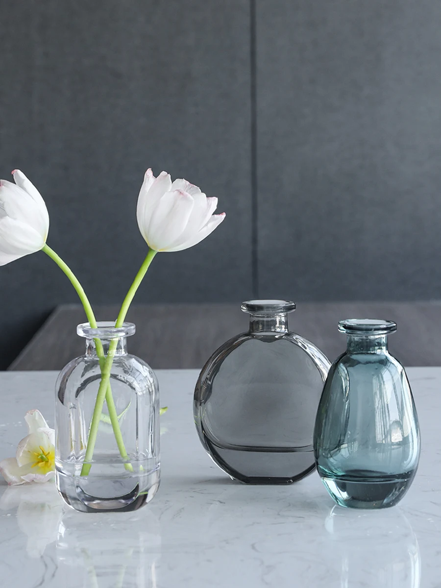 

Modern Creative Glass Vase Yerrarium Mini Colorful Flower Bottle Wedding Cute Room Home Decoration Accessories