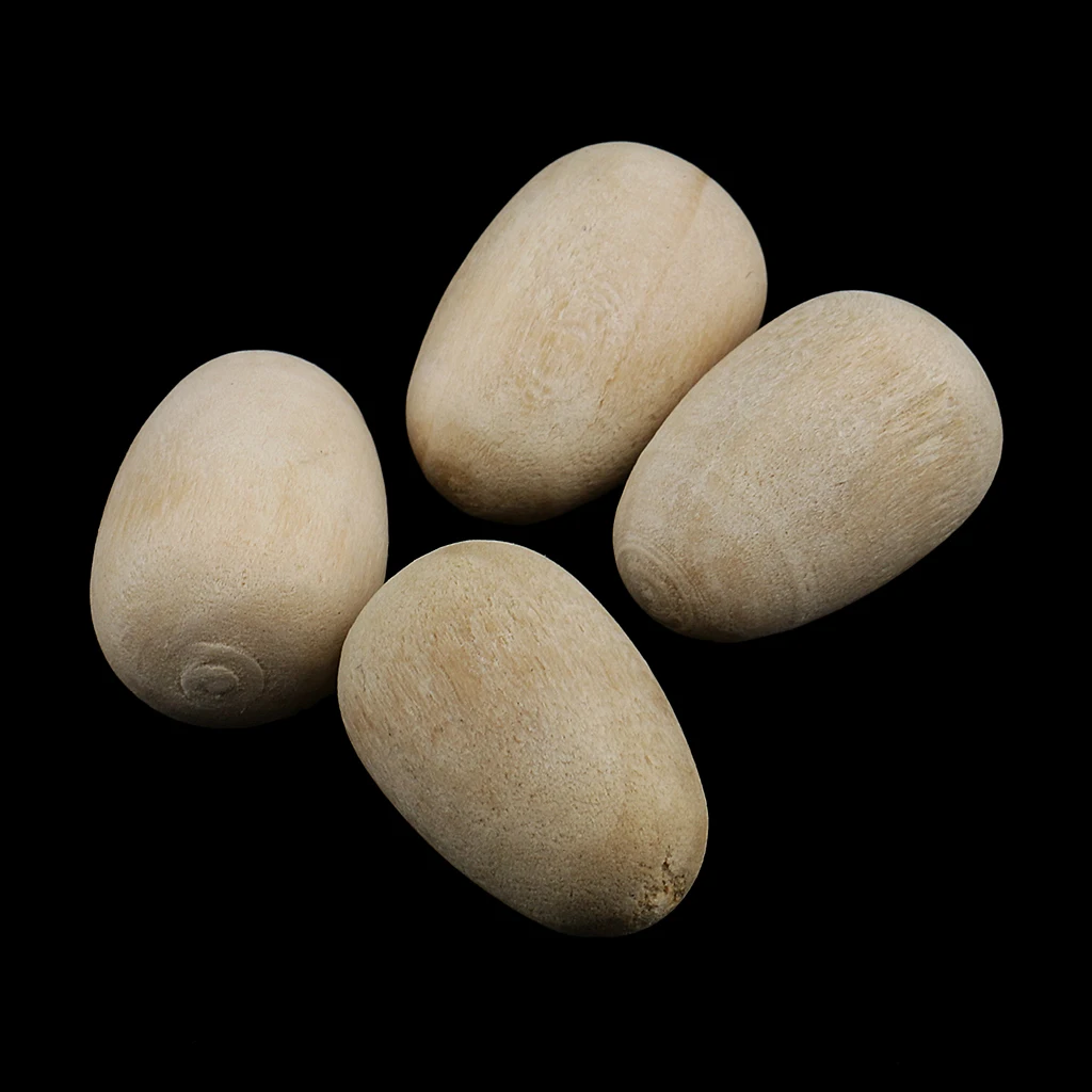 

50 Pieces Unpainted Wooden Eggs 16x12mm For Easter, Crafts, and Displays make personalized Easter eggs