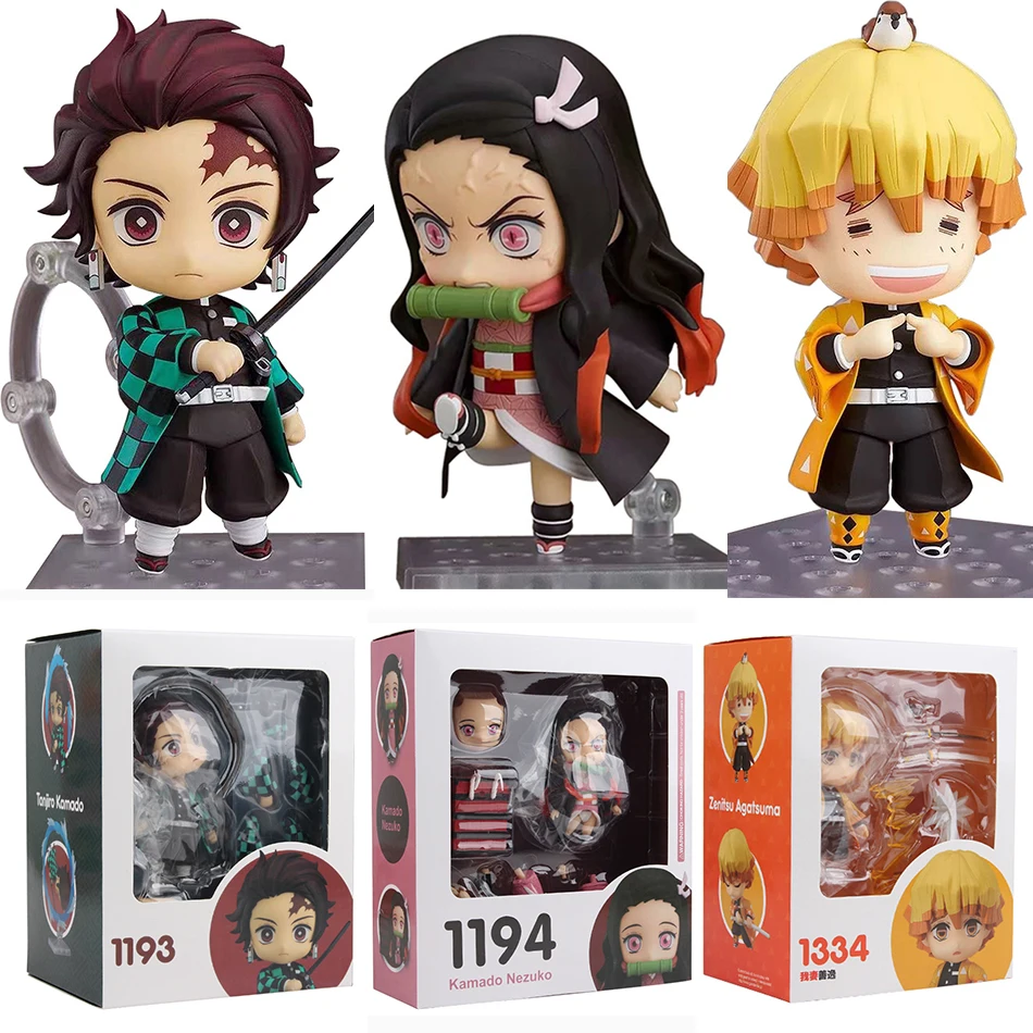 

Аниме экшн-фигурки Kimetsu No Yaiba, игрушки, рассекающий демонов камадо незуко 1194 Tanjirou 1193 Zenitsu Agatsuma 1334, трансформаторные модели