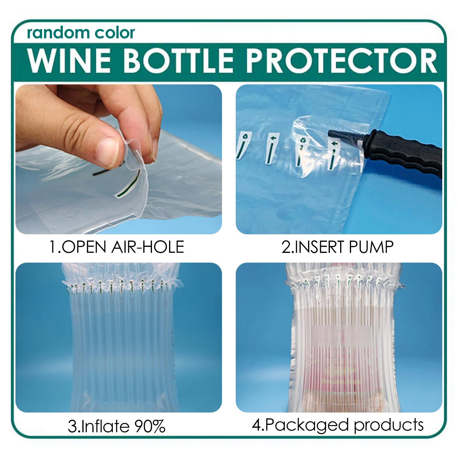 25 шт. надувная бутылка для вина протектор сумка с Бесплатная бутылки насоса