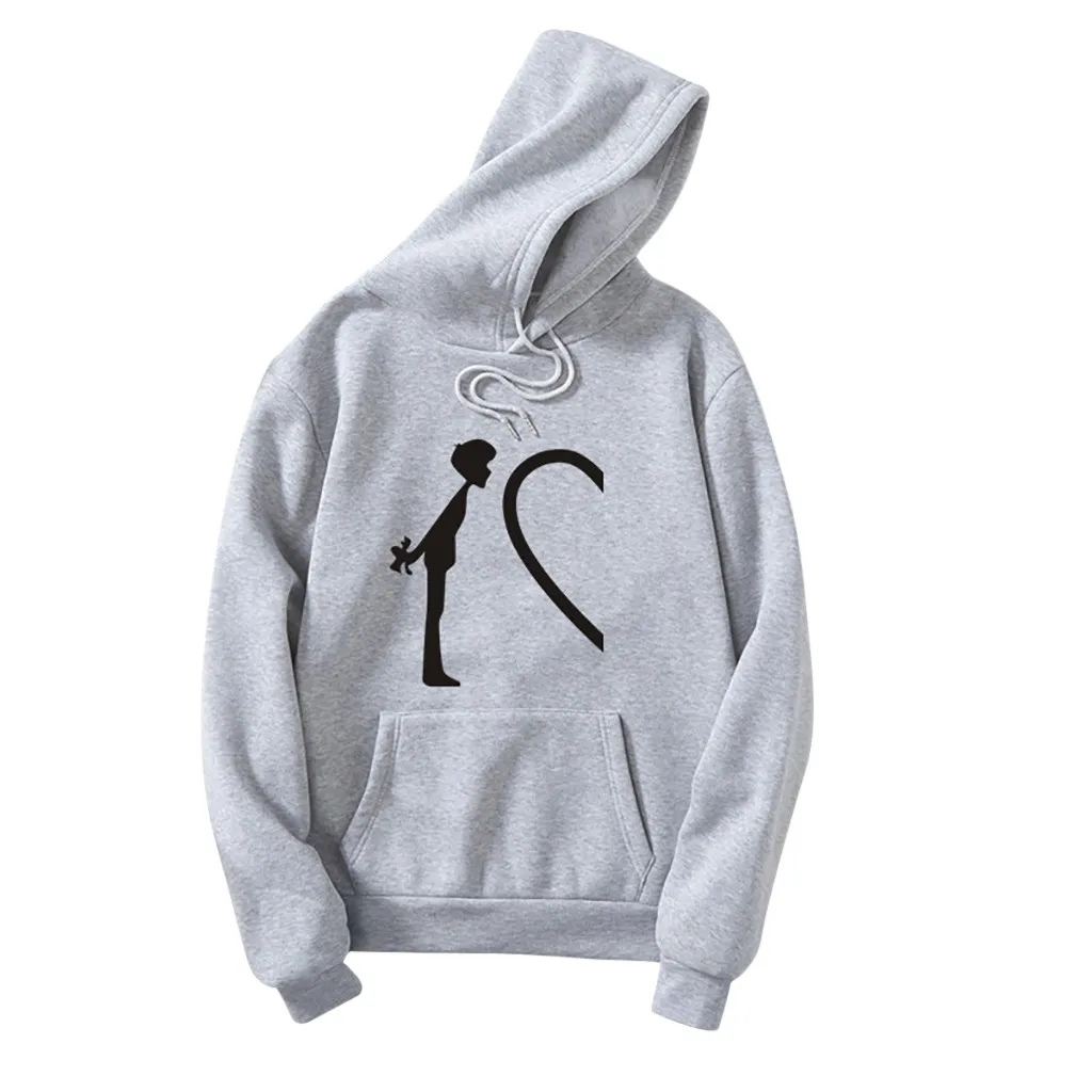 Женская толстовка с принтом в форме сердца Повседневная Толстовка капюшоном