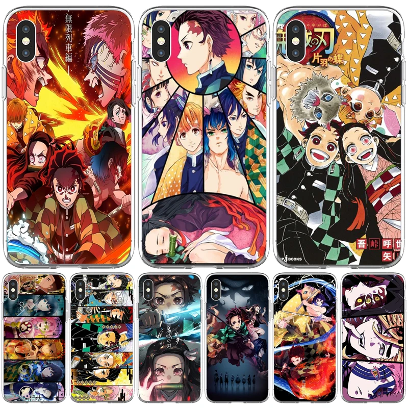 Мягкий чехол для телефона Kamado Nezuko Kimetsu no Yaiba рассекающий демонов iphone 12 11 Pro Max X XR XS 8 7