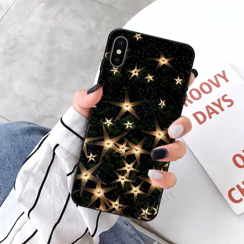 

Bling stars Painted Phone Case for iPhone 11 12 mini pro XS MAX 8 7 6 6S Plus X 5S SE 2020 XR
