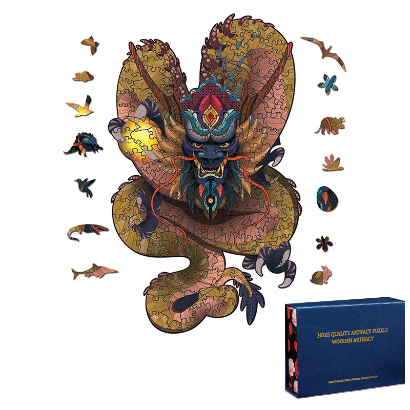 Уникальный деревянный животные пазл тайна из мультфильма Dragon 3D головоломка