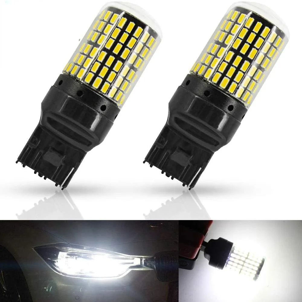 

2x Led Car Lights Signal Lamp 1156 P21W BA15S BAU15S Canbus Bay15D LED T20 7440 7443 W21W W21/5W Bulbs 144SMD Turn Backup Lights