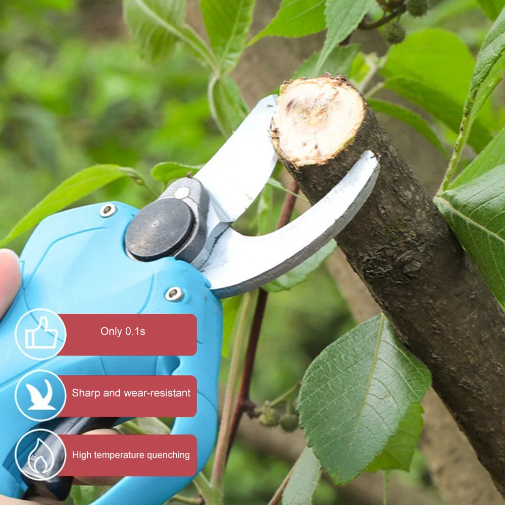 

Cordless Electric Pruning Scissors Rechargeable Pruning Shears Garden Pruner Secateur Branch Cutter Lithium Battery Cutting Tool