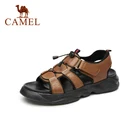 CAMEL2021 новые летние походные сандалии для мужчин; Удобная повседневная обувь из натуральной кожи; Модные мужские сандалии на толстой подошве